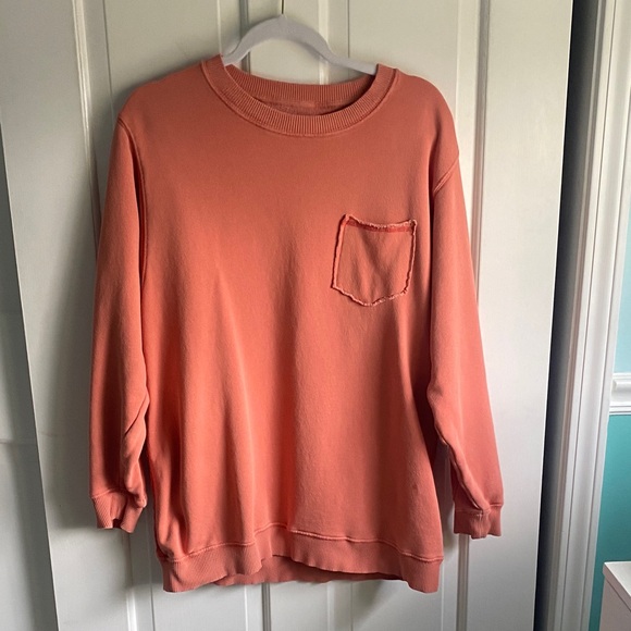 aerie Tops - Aerie Coral Sweatshirt with Pocket